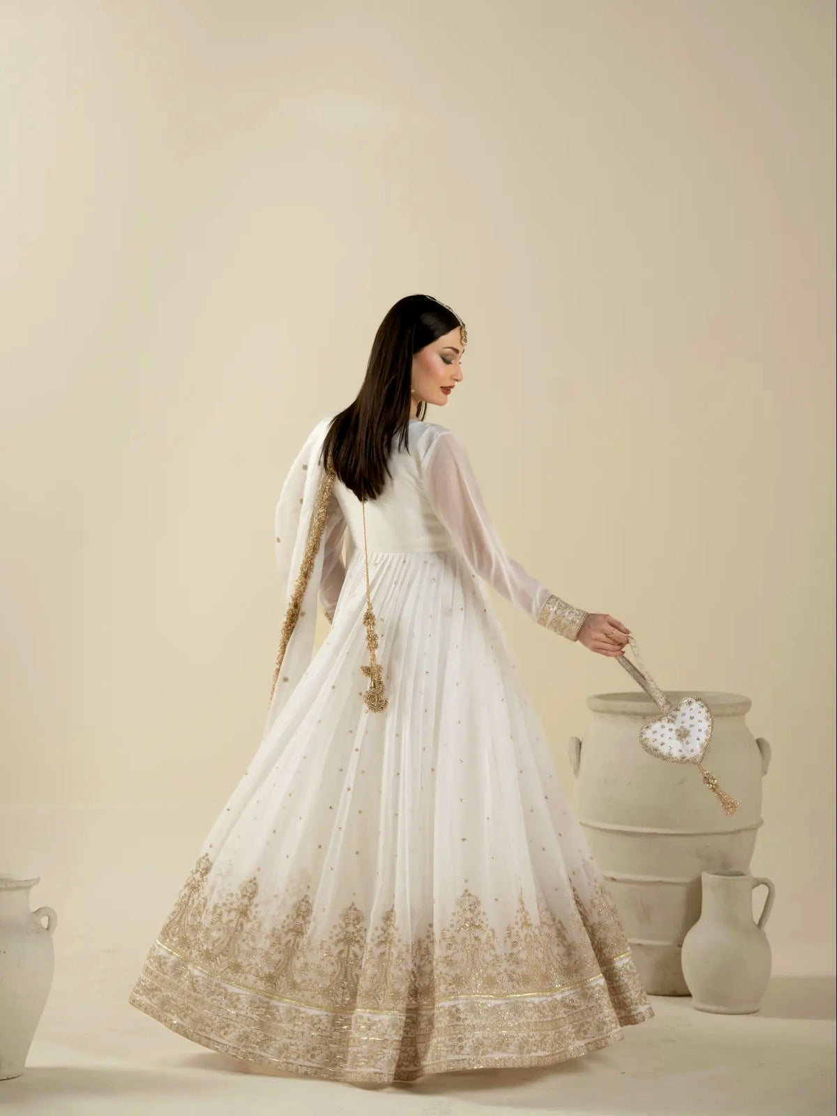 Designer Party Wear Pure Faux Georgette Gown Set