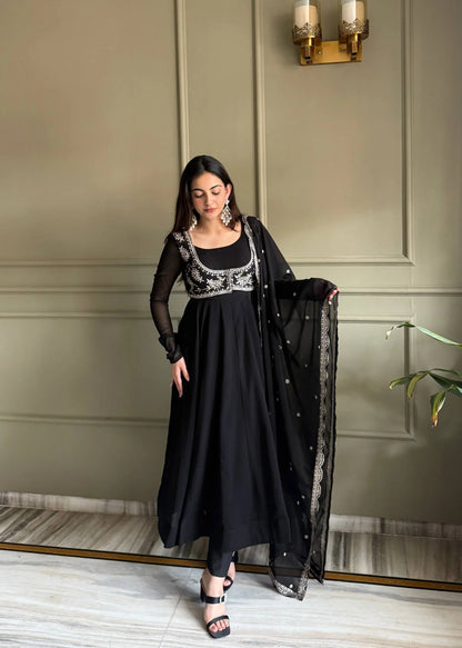 Amrapali Trend Heavy Fox Georgette Designer Anarkali Gown Set with Dupatta
