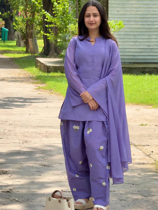 Presenting New Designer Mal Chanderi Cotton Farshi Salwar Suit