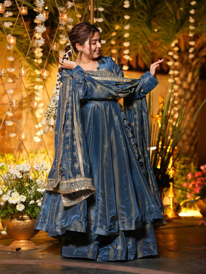 Amrapali Trend Elite Fancy Style Vichitra Silk Anarkali – Wedding & Party Wear