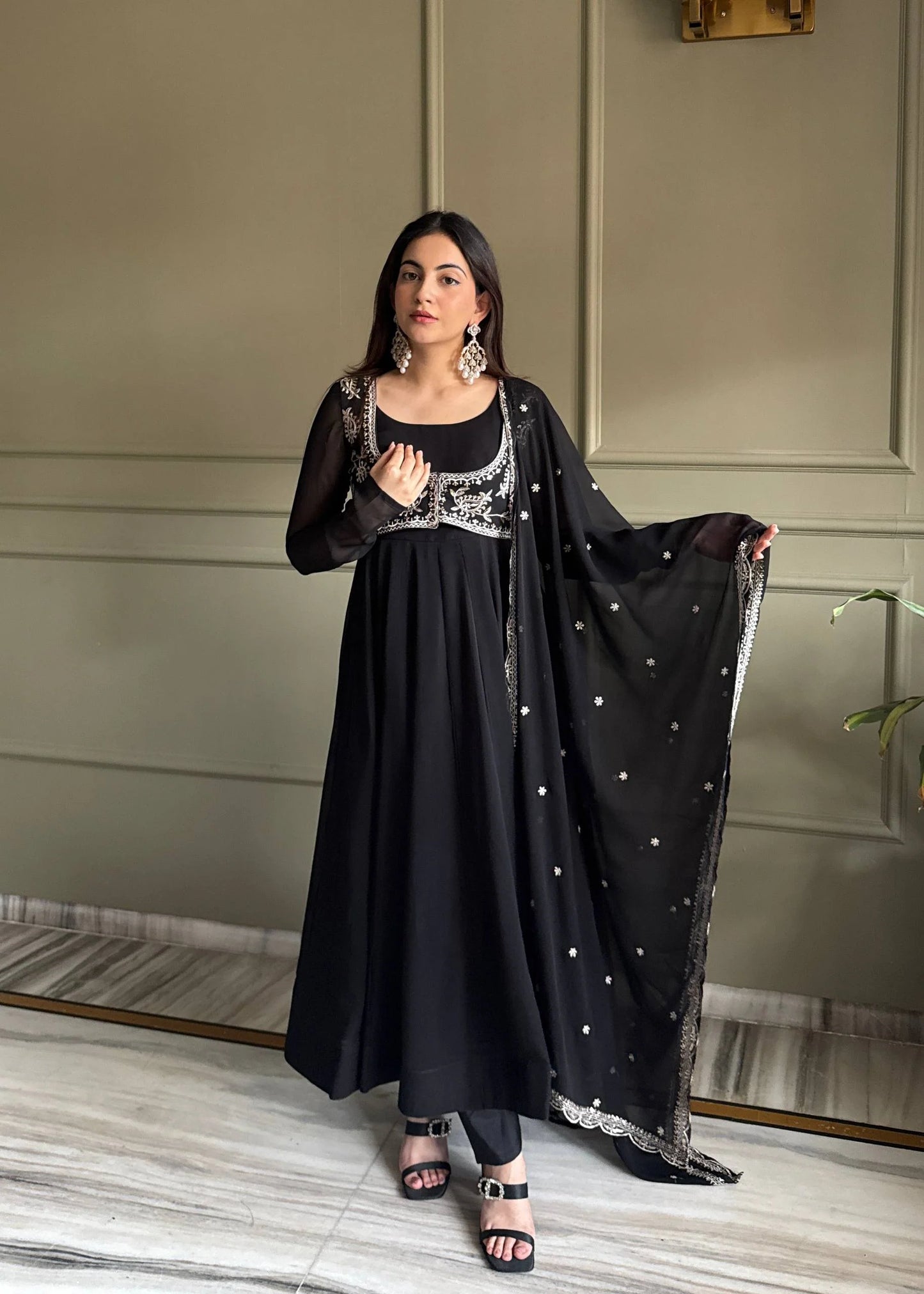 Amrapali Trend Heavy Fox Georgette Designer Anarkali Gown Set with Dupatta