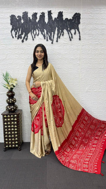 Chinon Ajrak Saree, Digital Ajrak Print Saree, Chinon Saree, Ajrak Saree, Mirror Work Saree, Real Mirror Work Saree, Designer Saree, Party Wear Saree, Festive Wear Saree, Wedding Wear Saree, Traditional Saree, Ethnic Saree for Women, Indian Saree, Premium Chinon Saree, Digital Print Saree, Designer Ajrak Saree, Women's Saree, Luxury Saree, Boutique Saree Collection, Festival Special Saree, Reception Wear Saree, Wedding Guest Saree, Navratri Saree, Diwali Saree, Karwa Chauth Saree, Cultural Wear Saree, Trend