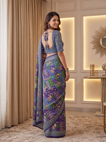 Premium Party Wear Chinon Saree with Real Mirror Embellishments
Soft Chinon Digital Print Saree with Matching Unstitched Blouse
Designer Ajrak Mirror Work Saree for Weddings and Special Occasions