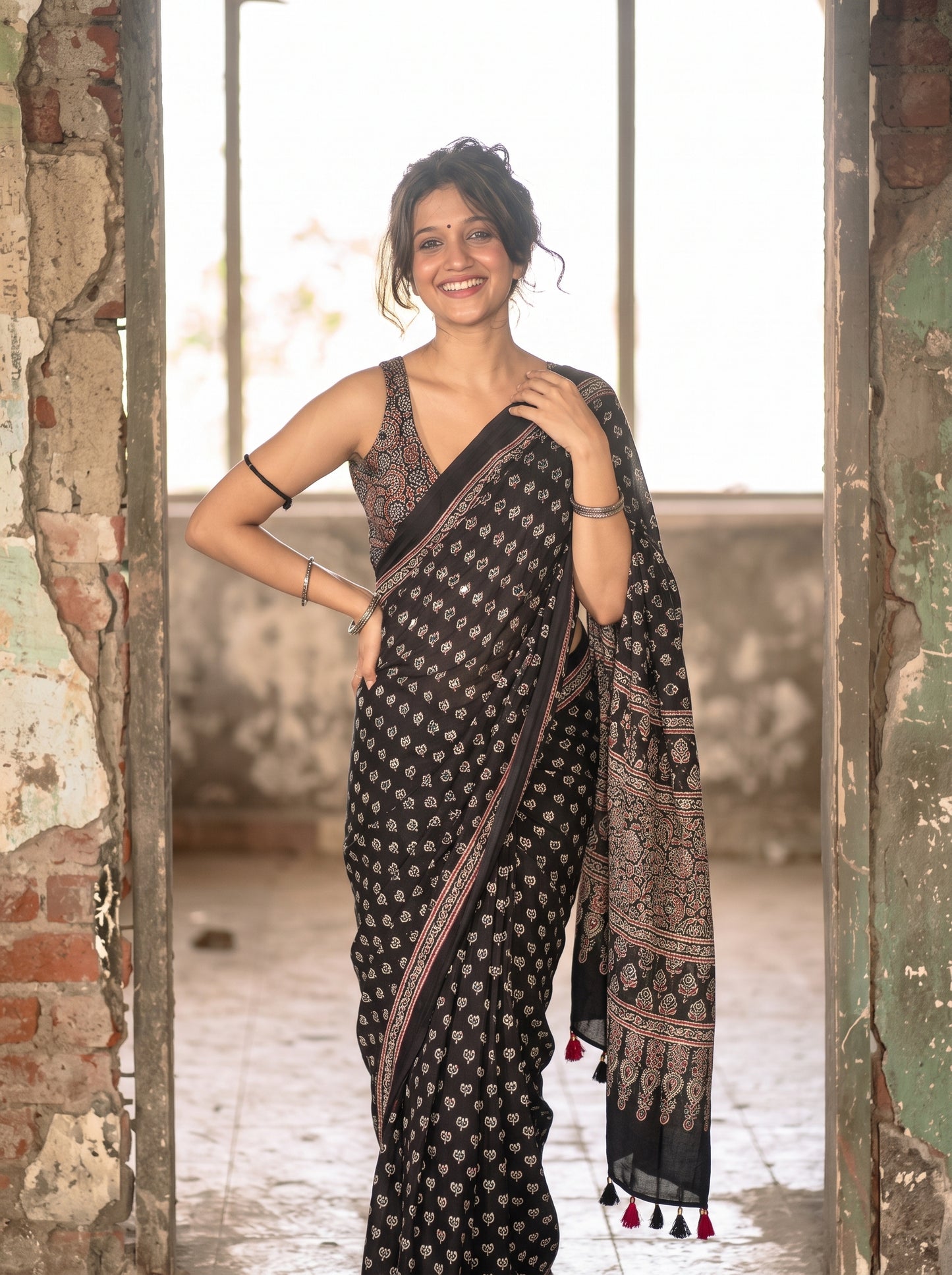 Black Ajrak Print Semi Modal Silk Saree with Heavy Mirror Work and Designer Border
Premium Black Ajrak Semi Modal Silk Saree for Wedding and Festive Wear
Traditional Black Ajrak Saree with Real Mirror Work and Viscose Latkan Pallu
Elegant Black Ajrak Silk Saree for Party Wear and Special Occasions
Designer Black Ajrak Print Saree with Unstitched Blouse Piece
Luxury Semi Modal Silk Black Ajrak Saree with Handcrafted Mirror Work
Women's Black Ajrak Saree with Traditional Print and Rich Pallu Border
Premium Pa