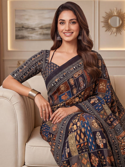 Black Ajrak Print Semi Modal Silk Saree with Heavy Mirror Work and Designer Border
Premium Black Ajrak Semi Modal Silk Saree for Wedding and Festive Wear
Traditional Black Ajrak Saree with Real Mirror Work and Viscose Latkan Pallu
Elegant Black Ajrak Silk Saree for Party Wear and Special Occasions
Designer Black Ajrak Print Saree with Unstitched Blouse Piece
Luxury Semi Modal Silk Black Ajrak Saree with Handcrafted Mirror Work
Women's Black Ajrak Saree with Traditional Print and Rich Pallu Border
Premium 