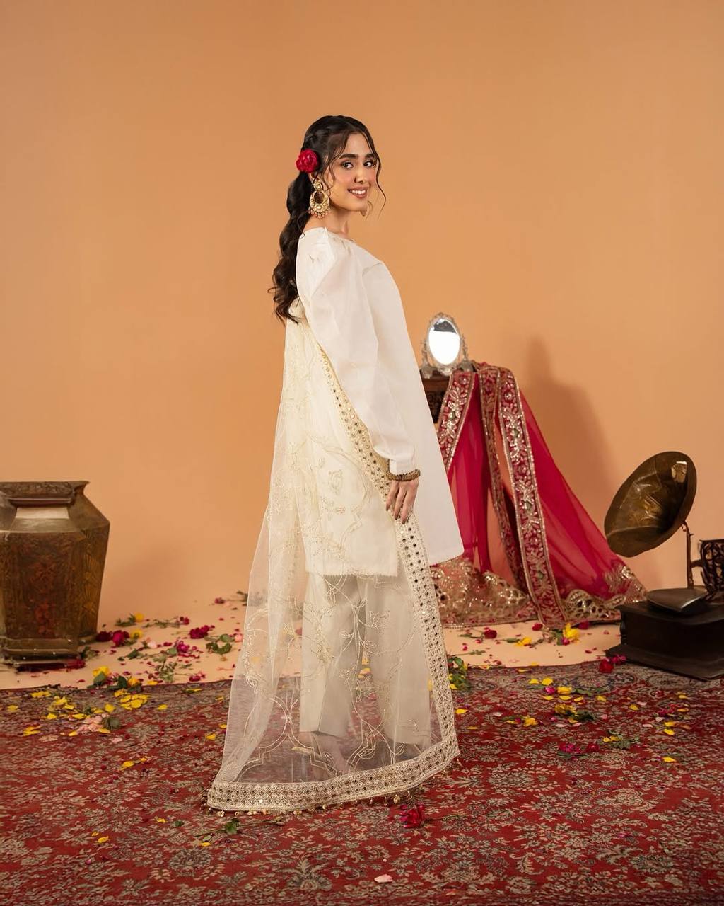 Gorgeous Crepe Silk Farshi Salwar Designer Set