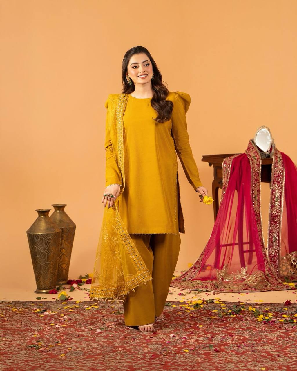 Gorgeous Crepe Silk Farshi Salwar Designer Set