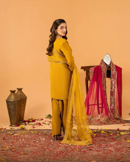 Gorgeous Crepe Silk Farshi Salwar Designer Set