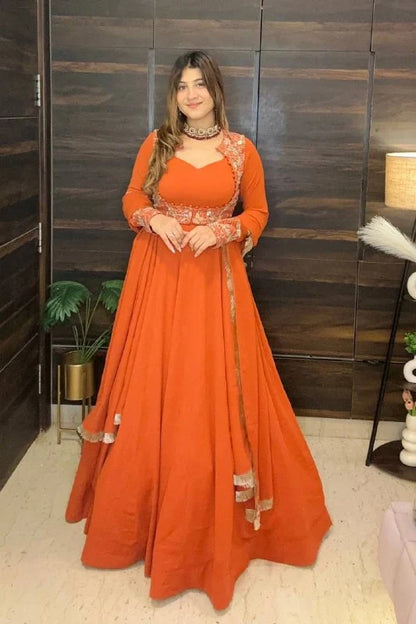 Designer Anarkali Gown with Jacket for Wedding & Festive Wear