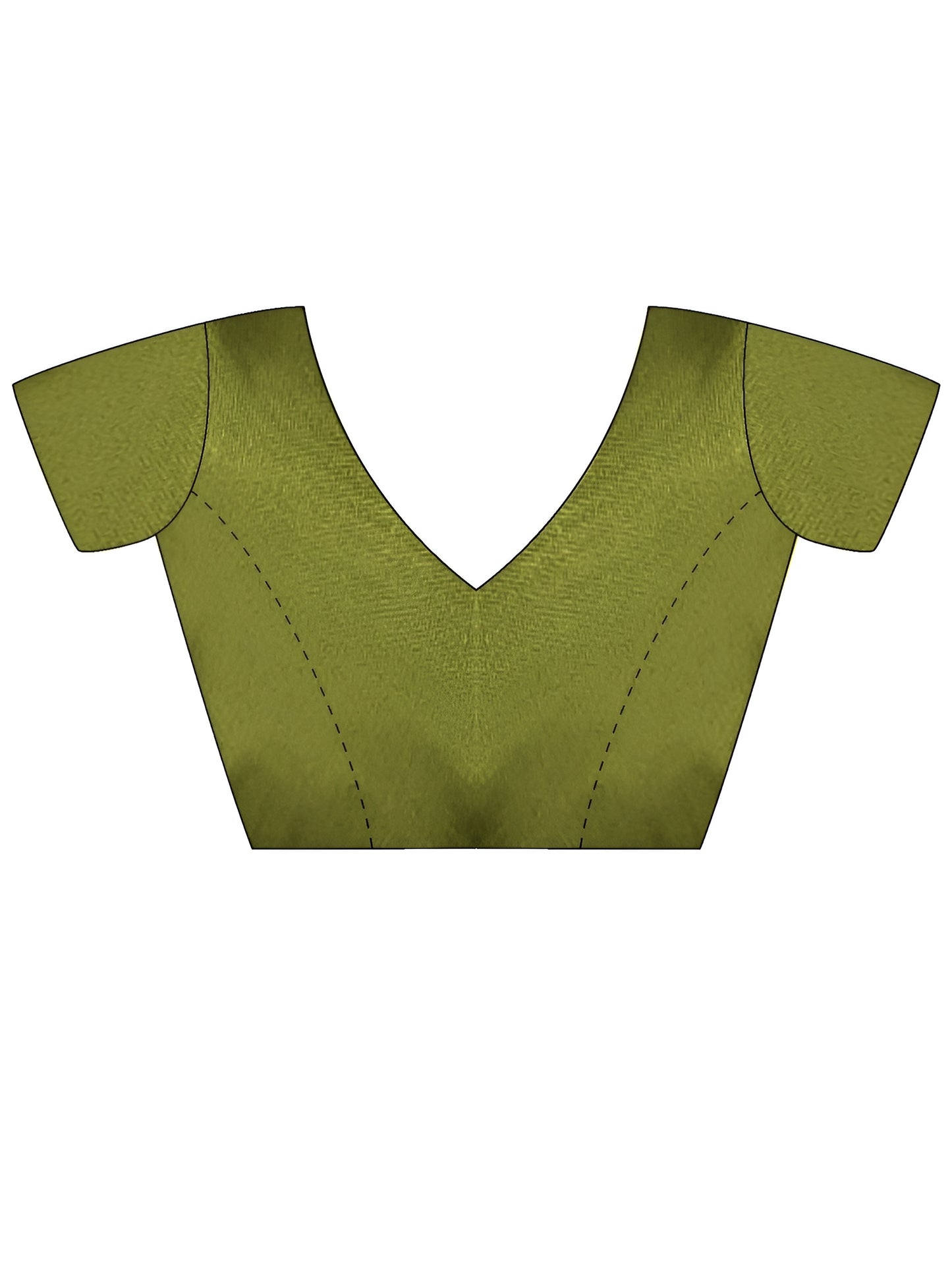 Green Space Silk festive saree with stylish printed border and Mono Silk blouse.