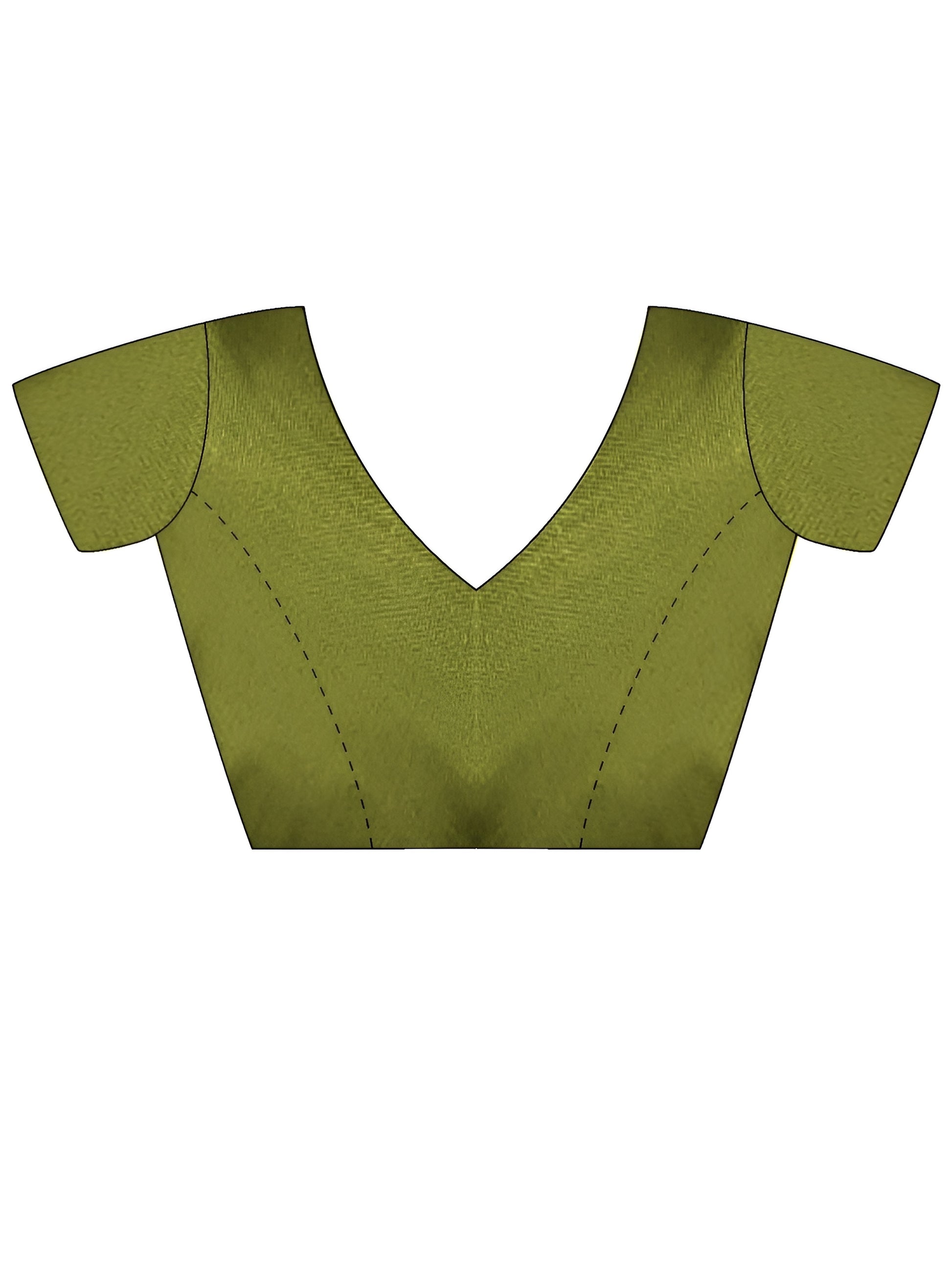 Green Space Silk festive saree with stylish printed border and Mono Silk blouse.