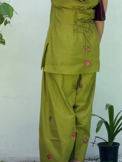 signer Mal Chanderi Cotton FarsDehi Salwar Suit with Multi Needle Embroidery & Fancy Border – Wedding, Festive & Party Wear
