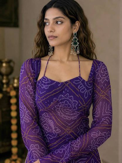 Designer Digital Print Faux Georgette Sharara Suit with Fancy Lace – Party Wear, Wedding & Festive Collection