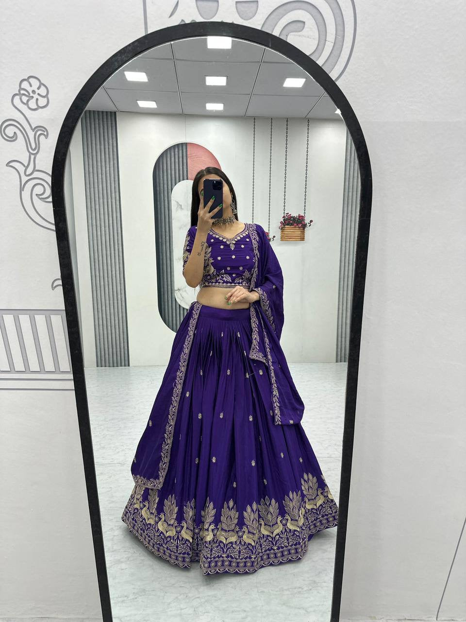 Premium Wedding Lehenga Choli for Women with Intricate Embroidery Work