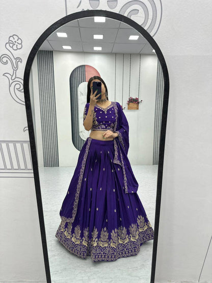 Premium Wedding Lehenga Choli for Women with Intricate Embroidery Work