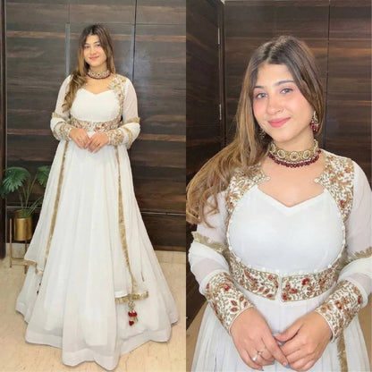 Designer Anarkali Gown with Jacket for Wedding & Festive Wear